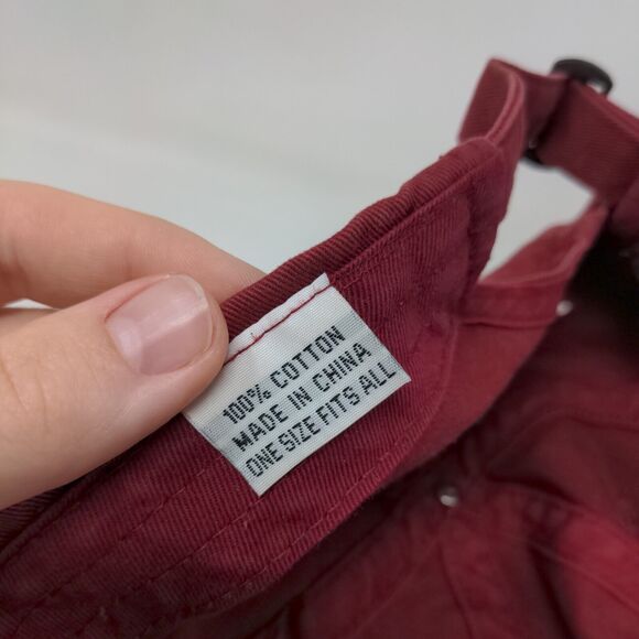 Little Rock AFB Arkansas Slideback Hat Red OSFA Embroidered Adjustable - Picture 7 of 8